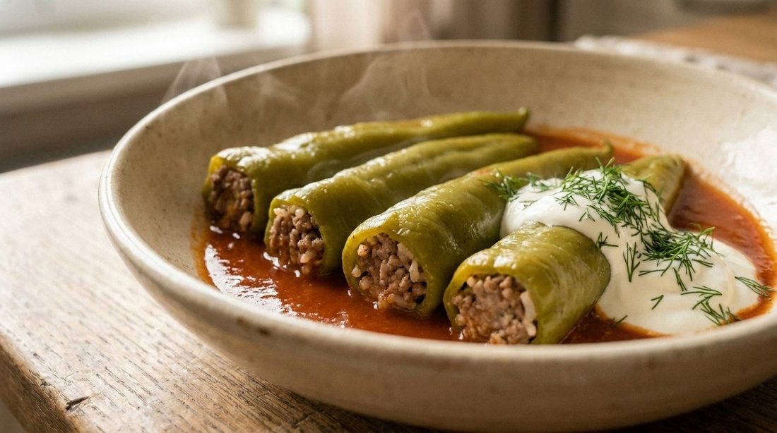 Перцы фаршированные, курица + свинина